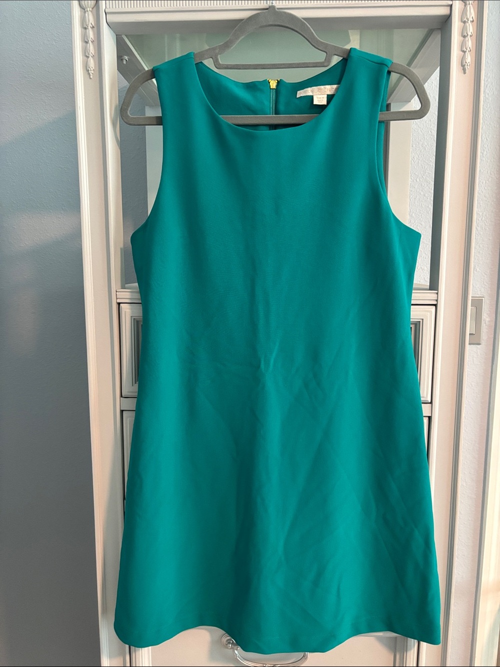 Boston Proper Teal Sleeveless Mini Shift Dress
